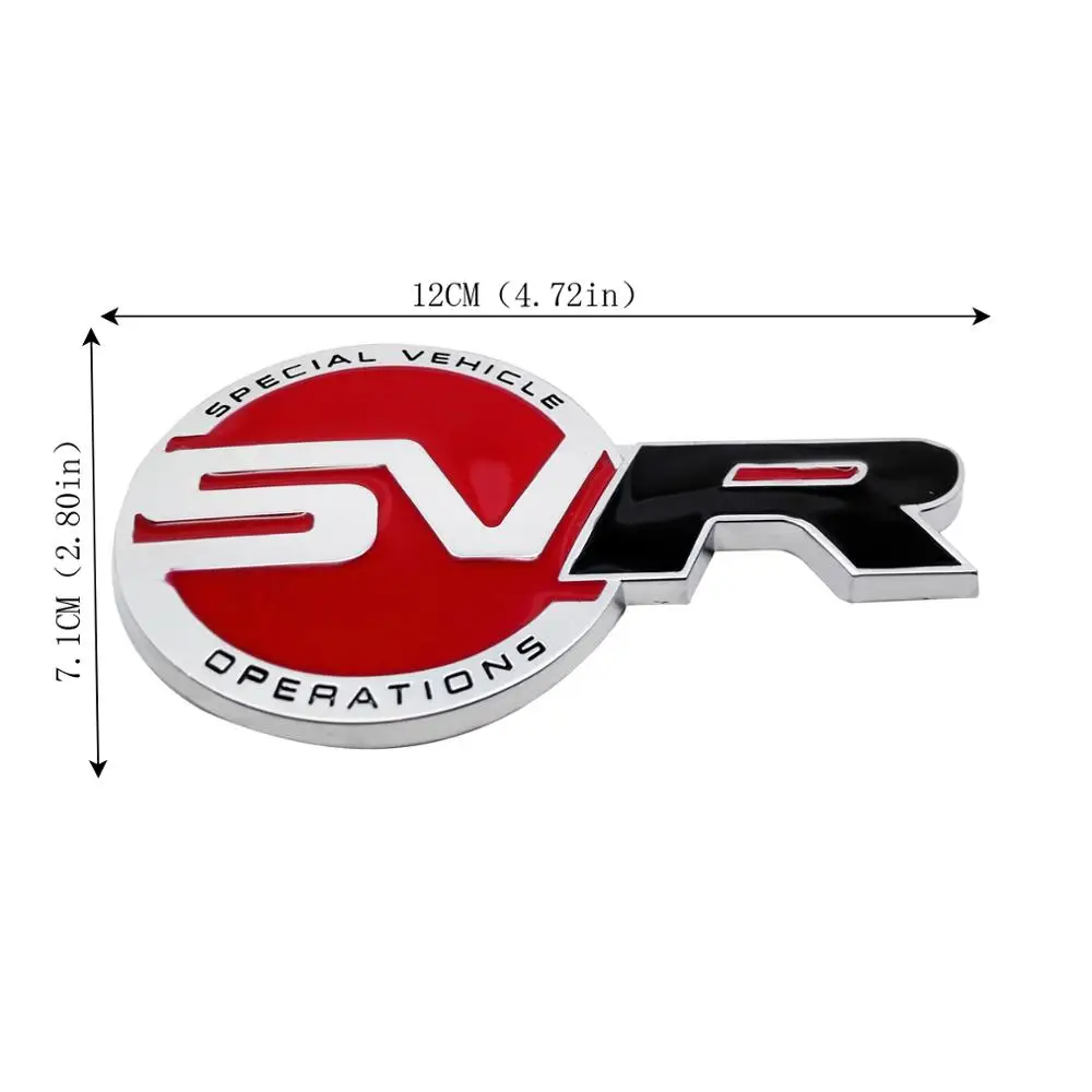 Автомобильный Стайлинг металлическая наклейка Задняя эмблема логотип SVR для Land