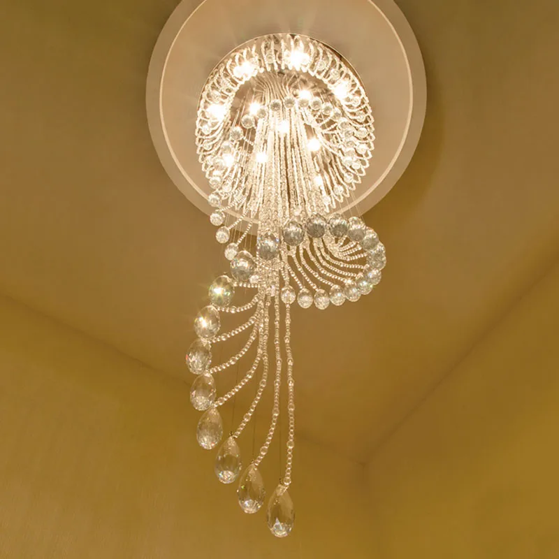 Люстра светодиодная из хрусталя для гостиной|modern luster|luster modernkroonluchter modern |