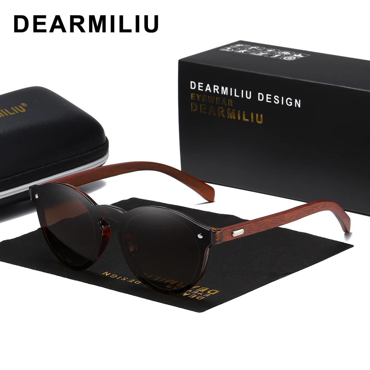 Солнцезащитные очки DEARMILIU круглые для мужчин и женщин дизайнерские брендовые