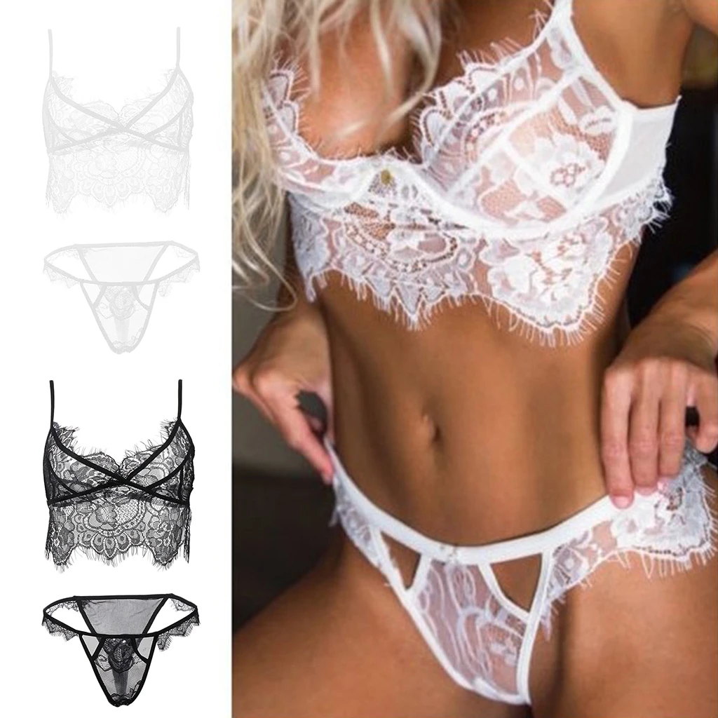 Sexy Lingerie Set for Women Floral Lace Babydoll Bodysuit Sexy Bra and Panty Lingerie Sets Sleepwear Nightwear Size M to 3XL