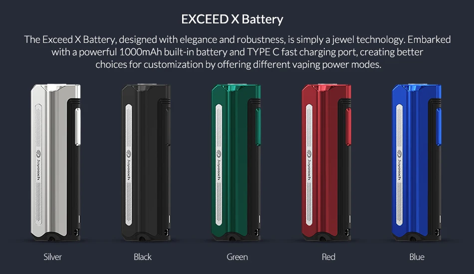 Joyetech Exceed X MOD 1000 мАч встроенный аккумулятор электронная сигарета 13 Вт Подходит для Exceed X vape kit