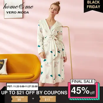 

Vero Moda Women's Cartoon Pattern Cinched Waist Nightgown Bathrobe | 319421506