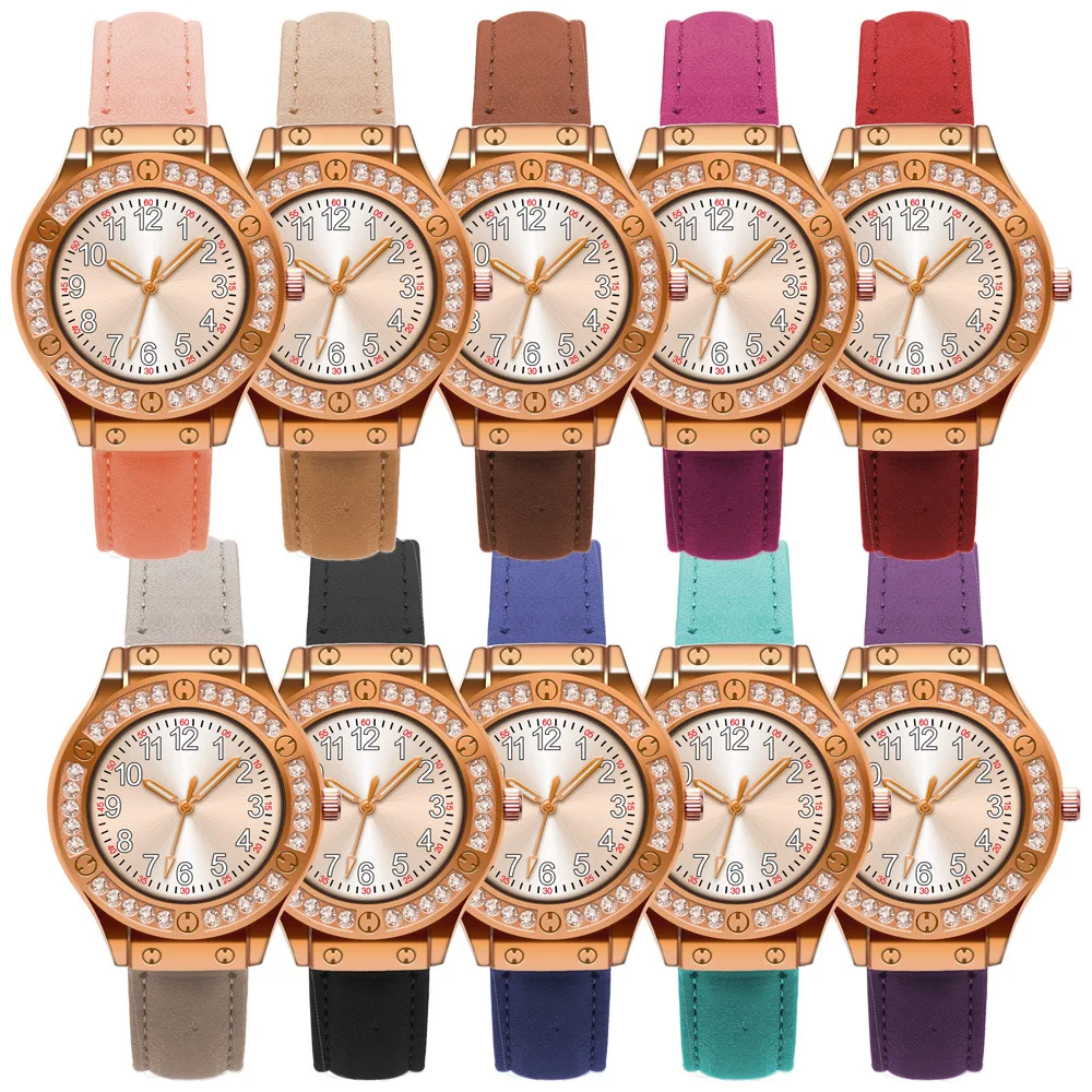 

Watch Simple Fashion Night Light Watch Faux Analog Watch 12 with Numbers Women's Belt Watch Men's