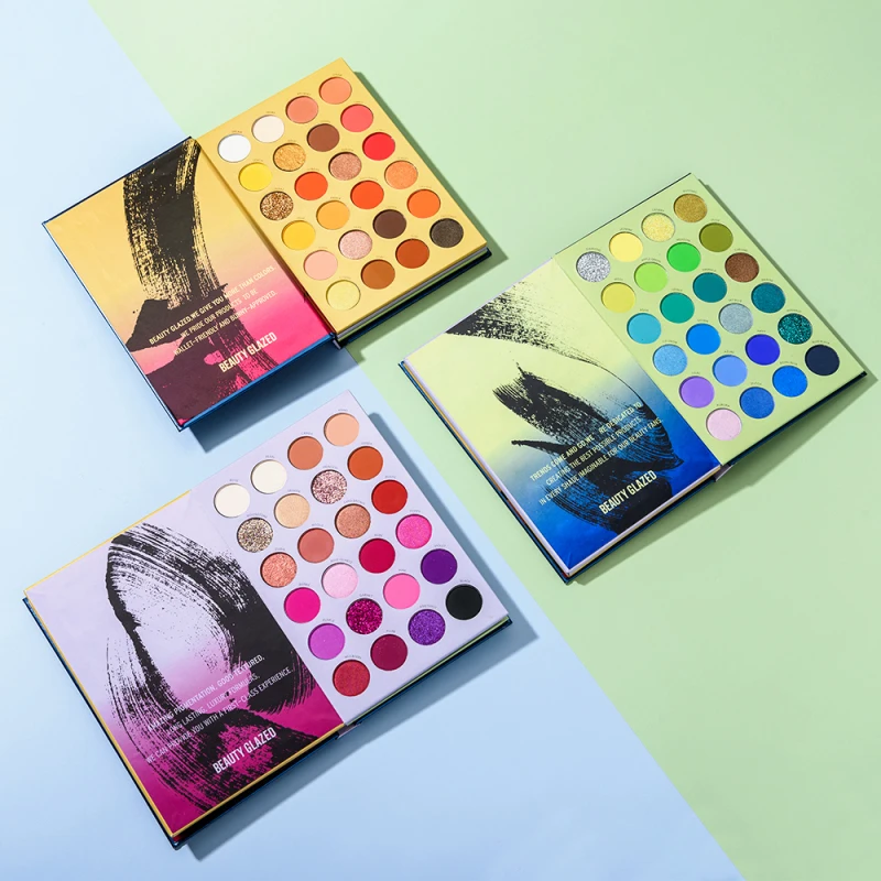 Beauty Glazed 60/72 Color Three-layer Book Style Make Up Cosmetic Highlight Eyeshadow Palette Matte Pearlescent Eye Shadow TSLM1