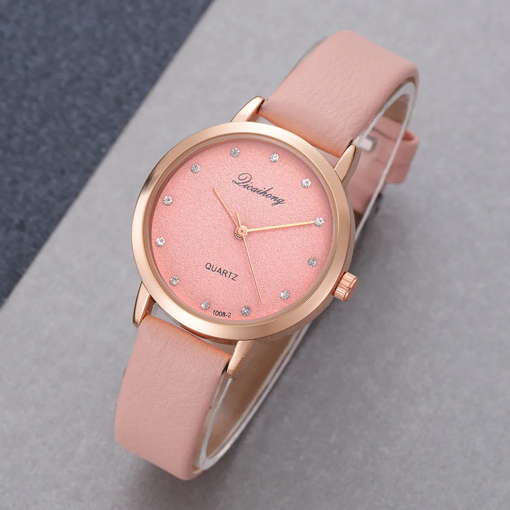 

Ladies Wrist Watches Fashion Casual Leather Diamond Dial Quartz Analog zegarki damskie reloj mujer marcas famosas de lujo 2019