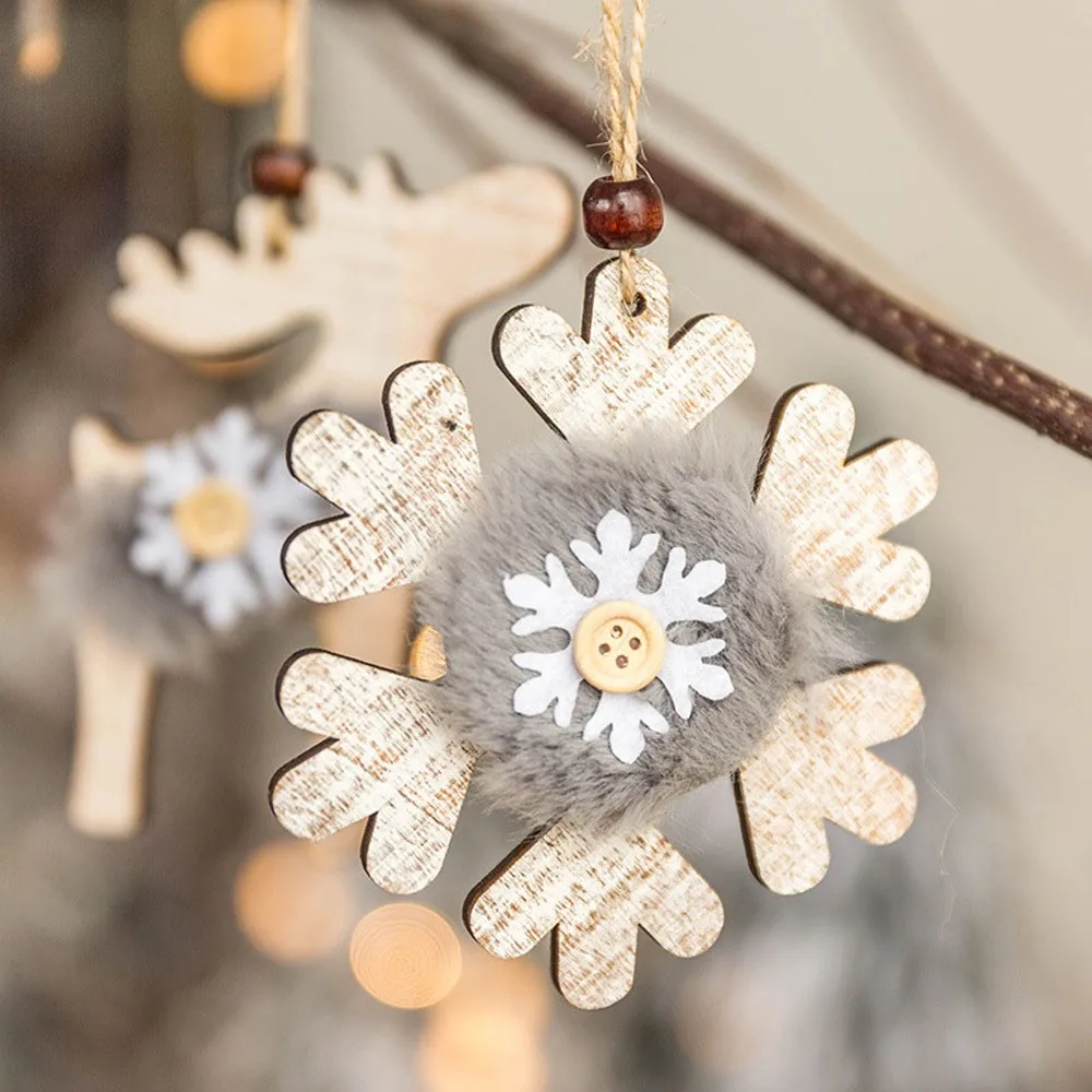 2 шт скандинавский ветер деревянная подвесная игрушка Рождественский Любовь олень очаровательный подарок на Рождество кулон украшения Рождественские украшения