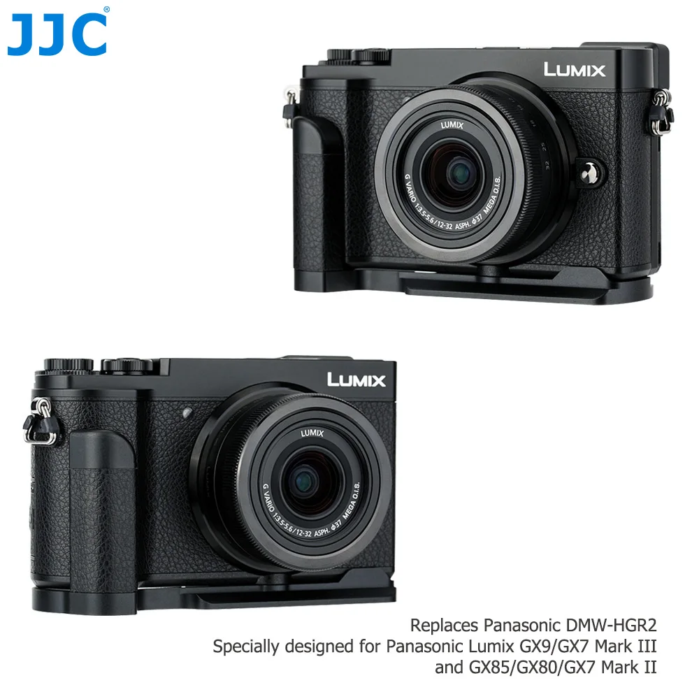 JJC быстросъемная l-образная пластина для камеры, рукоятка для Panasonic Lumix GX9 GX7 Mark III GX85 GX80 GX7 Mark II, замена Panasonic DMW-HGR2