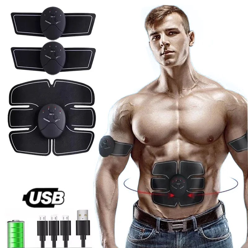 

USB Charger EMS Abdominal Muscle Stimulator Trainer Electric Cellulite Massager Body Shaping Massage Slim Belt