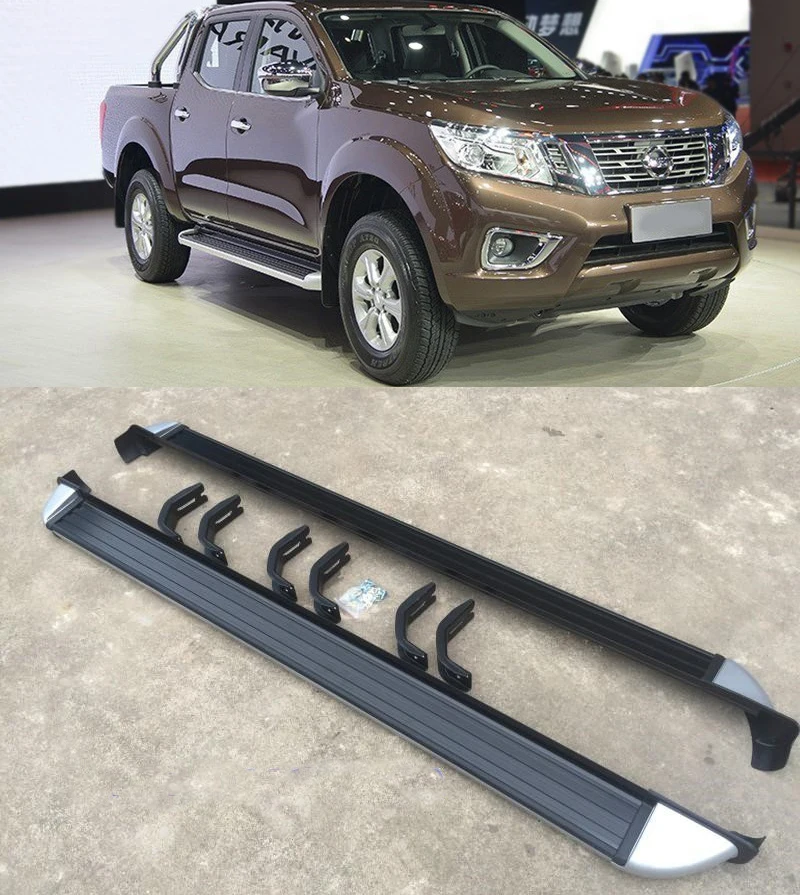Для Nissan NP300 Navara 2015 2018 боковая Шаговая панель nerf высококачественный алюминиевый
