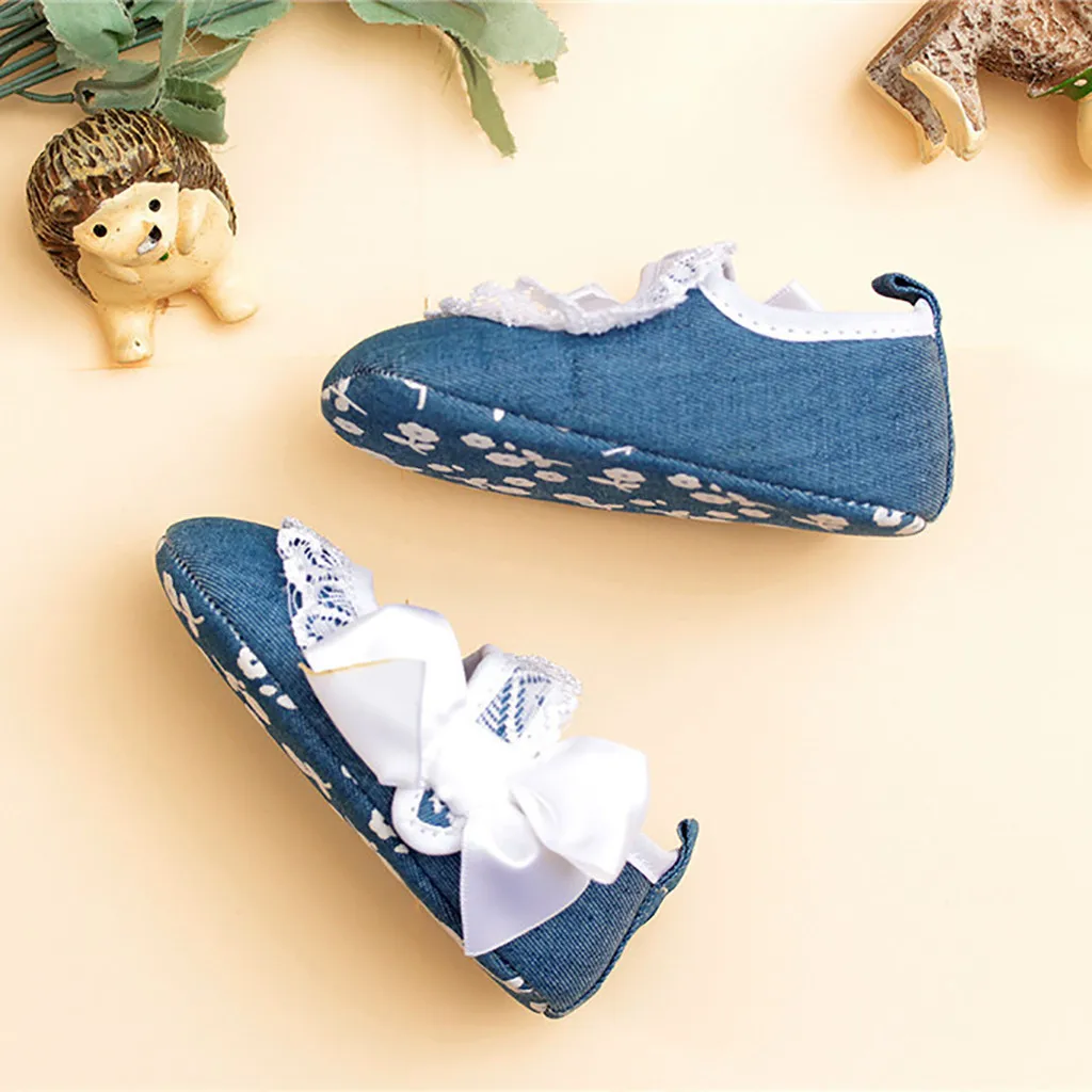 fashion and cuteNew Cute Girl Baby Shoes Baby soft Shoes Bow Lace Baby Girl Baby Toddler Shoeswith charming design