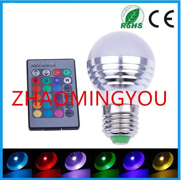 Светодиодная RGB лампа E27 GU10 E14 B22 6 Вт 110-220 В с пультом ДУ | Лампы и освещение