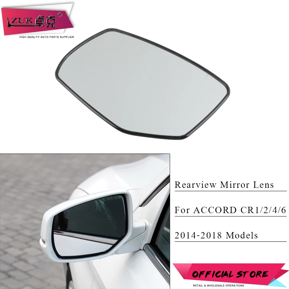 Cena ZUK Auto podgrzewany zewnętrzny lusterko wsteczne boczne szklana soczewka dla HONDA ACCORD 2014 2015 2016 2017 2018 76253 T2F R01 76203 T2F R01