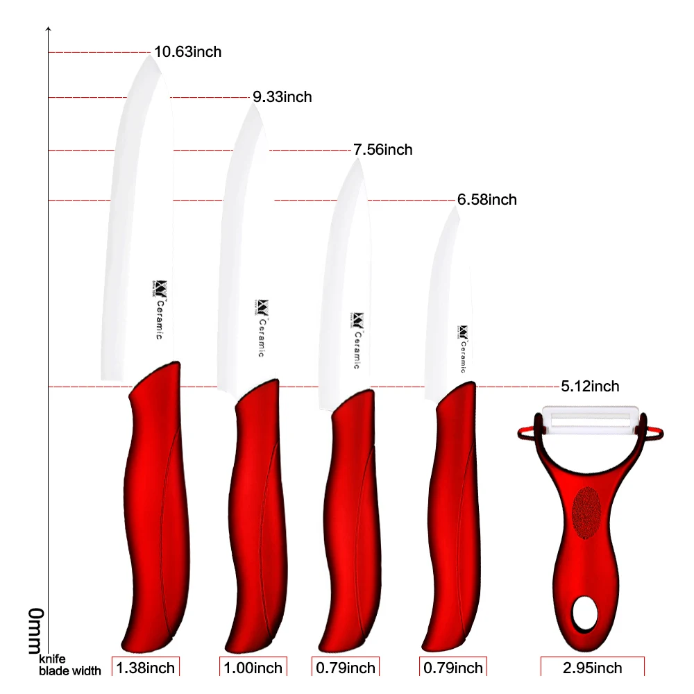 XYj 6 шт. набор керамических кухонных ножей для резки овощей 6 ''шеф-повара 5'' нарезки 4 ''Универсальный 3,5'' нож для очистки овощей крышка
