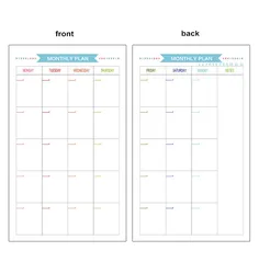 Laser Engraved Notebook Planner & Organizer - Premium Office Supplies Journal - A7 (MONTHLY)