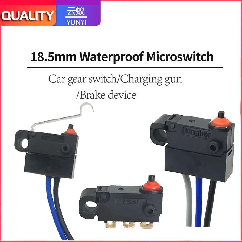 Waterproof Cable Micro Switch Ip67 Three Pin Lever Rubber Button ...