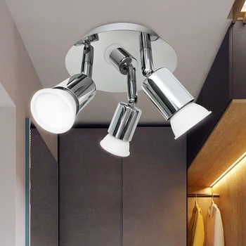 

220V Adjustable Rotatable Ceiling Light Fitting 3 Way Pendant Light Ceiling Spotlight Swiveling Lamp For Indoor Lighting