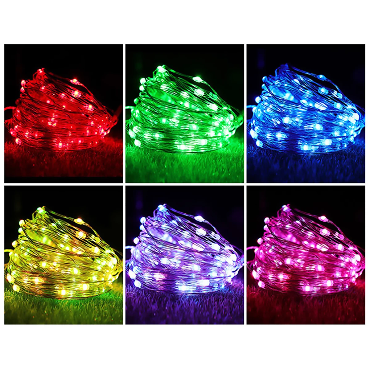 5 м 10 м светодиодный светильник RGB 16 цветов сменный четырехпроводный медный светильник ing String Водонепроницаемая садовая гирлянда декоративный Сказочный светильник