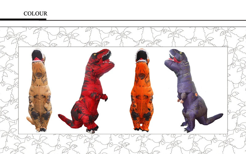 Inflatable Dinosaur T REX Costumes for Kids Blowup Dinosaur Carnival Halloween Mascot Dino Cosplay Costume Party (1)