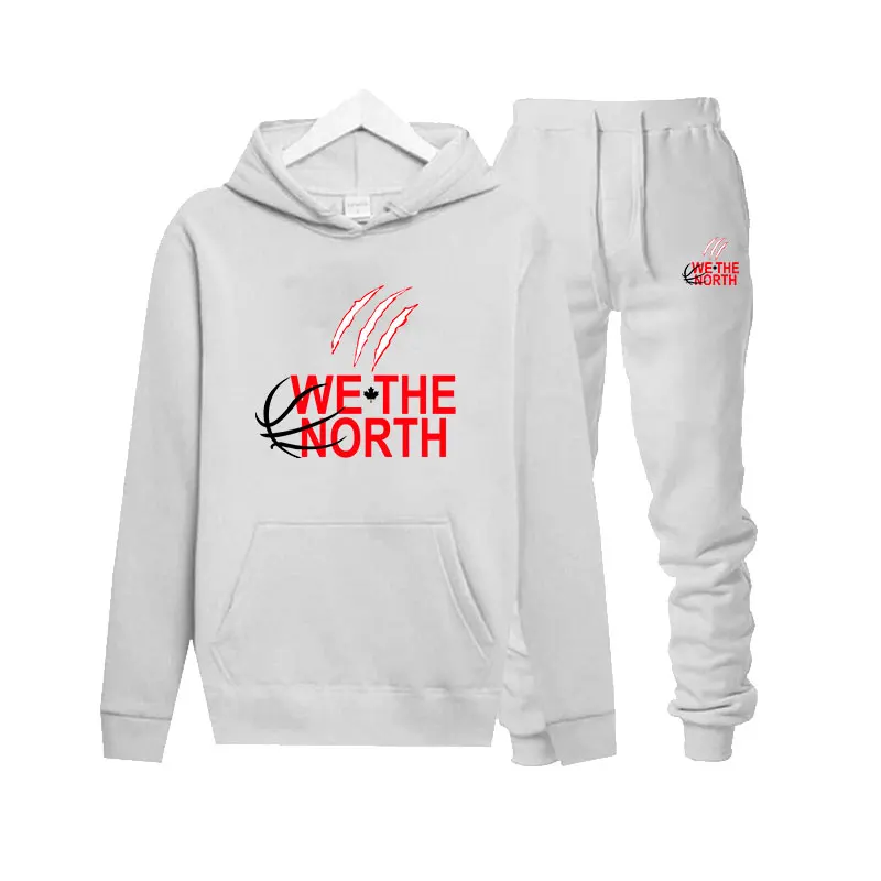 

Newest We The North Design Hoodie Suit Fashion Men and Women Pullover + Sweatpants 2 pcs Set Casual Sportwear Set