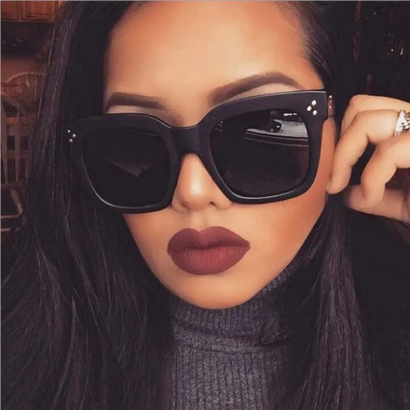 reader sunglasses 2020 Square Sunglasses Women Big Size Eyewear Lunette Femme Luxury Brand Sunglasses Women Vintage Rivet Sun Glasse UV400 designer sunglasses