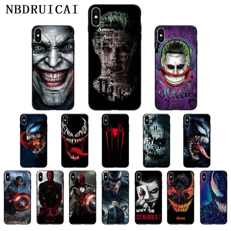 

NBDRUICAI Joker Poison TPU Soft Silicone Phone Case Cover for iPhone 11 pro XS MAX 8 7 6 6S Plus X 5 5S SE XR case