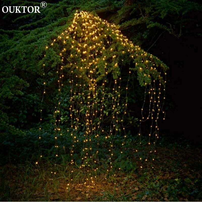 LED Fairy Waterfall Vine String Light IP65 Twinkle Lights Garden Christmas Decor 