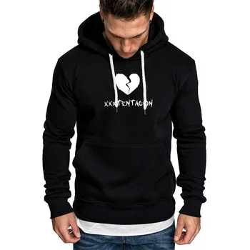 

Autumn and Winter Fashion Brand Men's Sweatshirt Hip-hop Net Red Pattern Printing Thickened Hooded Sweatshirt