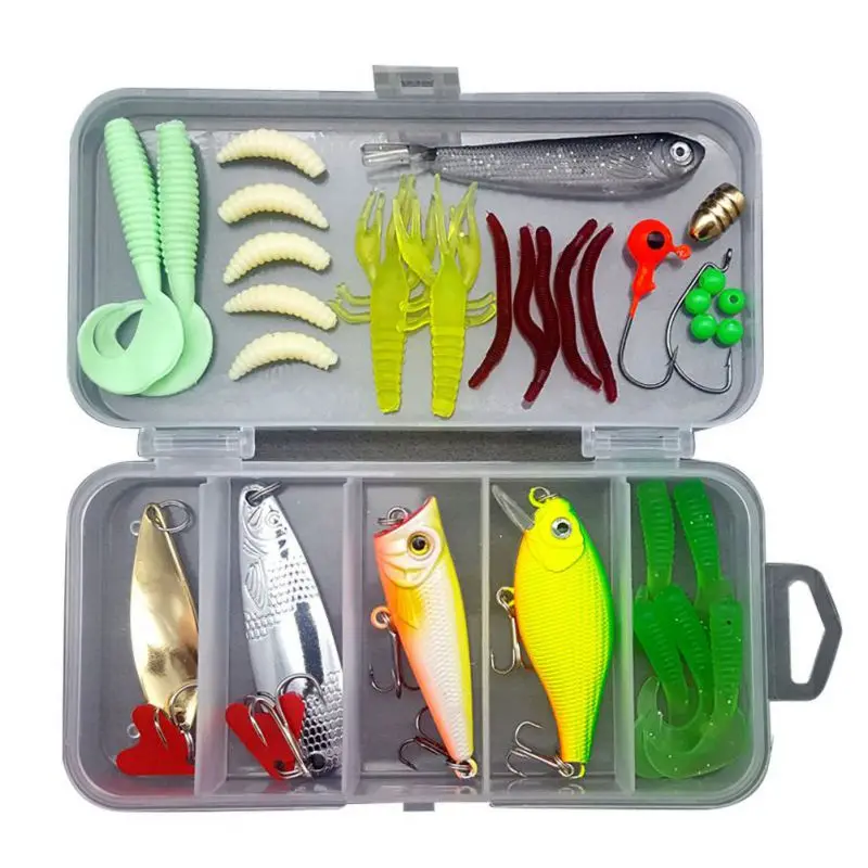  New Swimming Layer Road Lure Sequin Luminous Hard Fishing Lures Set Luya Fishing Bait Set Fake Lure