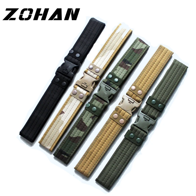 

Combat 2 Inch Canvas Duty Tactical Sport Belt with Plastic Buckle Army Military Adjustable Outdoor Fan Hook Loop Waistband