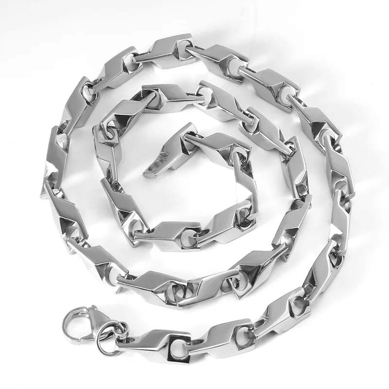 

Europe And America Fashion Big Chunky Chain Men Hip Hop Rock And Roll Locomotive Pendant Cool Fashion Man Necklace Titanium Stee