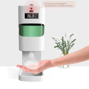 

Non-Contact Automatic Infrared Wall-Mounted Hand Sanitizer Dispenser With Smart Infrared Thermometer And Temperature Scanner