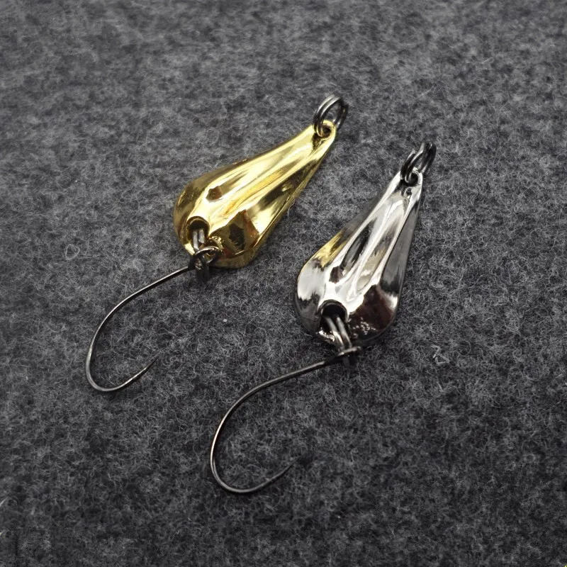 Angeln Mikro löffel Köder 2,2g 3,8g polnische Zikade Schlüsselbein Form Kunst metall lockt harten Köder Einzel haken 2 teile/los Verkauf