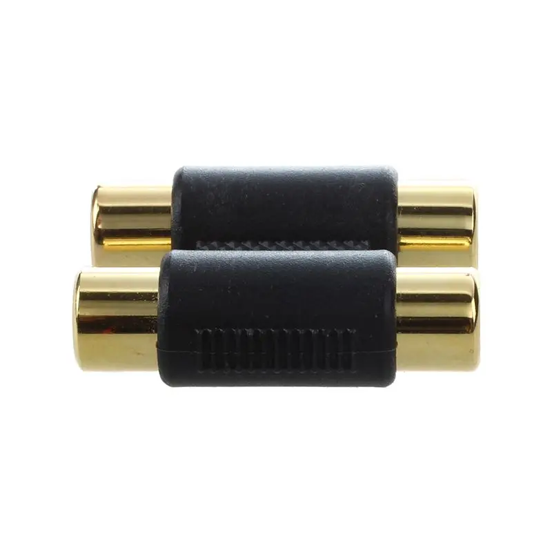 RCA phono Двойная муфта, 2xF до 2xF, золото