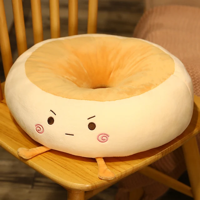 38cm Creative Kawaii Food Bread Plush Toys Stuffed Soft Cake Toast Doll Mat Nap Sleep Pillow Sofa Bed Cushion Funny Kids Gift
