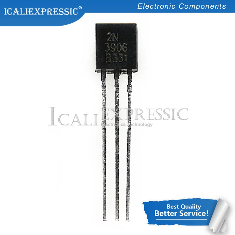 100 шт. 2N3906 TO-92 3906 общего назначения Транзистор 0.2A 40V PNP MMBT3906 новый оригинальный в