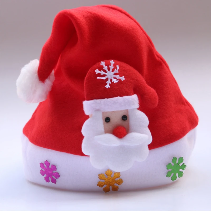 Рождественский подарок, Высококачественный орнамент, Рождественская шапка для детей и взрослых, короткая Рождественская шапка из плюша, рождественский подарок - Цвет: 02