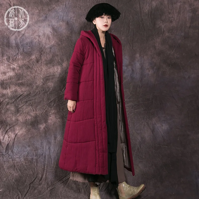 

[Micro for Offer Especially] Winter 2018 Solid Color Hooded Cotton Overcoat WOMEN'S Wadded Jacket Simplicity Glorious Cotton-pad