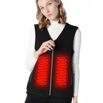 

Hot Sale Hiking Vests Multi-function For Outdoor Hiking Camping V Neck Heating Vest USB Rechargeable Warm Waistcoat