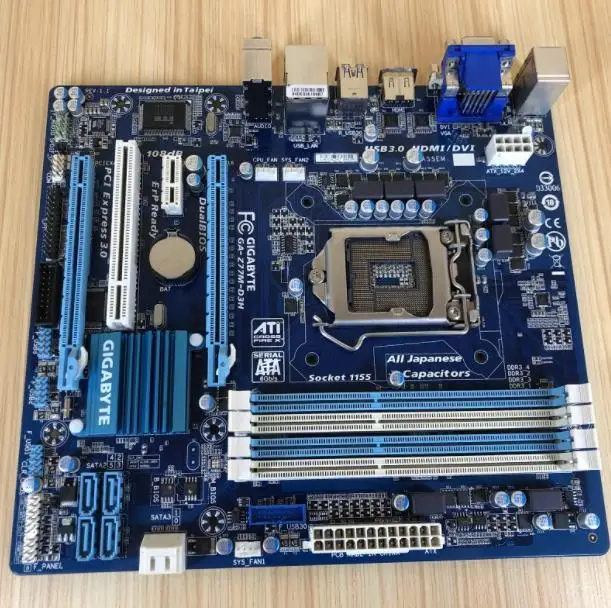 Gigabyte GA Z77M D3H б/у оригинальная материнская плата LGA 1155 DDR3 Board Micro ATX Z77 Настольный