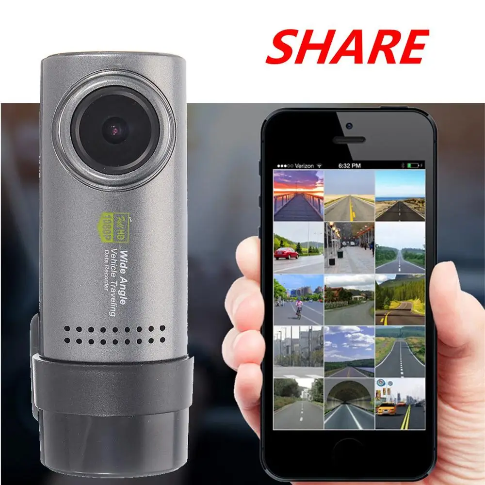 Мини видеорегистратор Renoster, Wi-Fi, 1080 P, изображение, Автомобильный видеорегистратор, запись видео, Dashcam, g-сенсор, Samrt, видеорегистратор, автоматическое управление