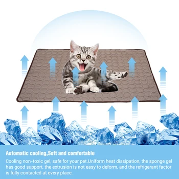 

Pet Dog Mat Cool Summer Pad Mat Dogs Cat Blanket Breathable Cool Sofa Mat Washable Pets Sleeping Pad for Small Medium Large Dog