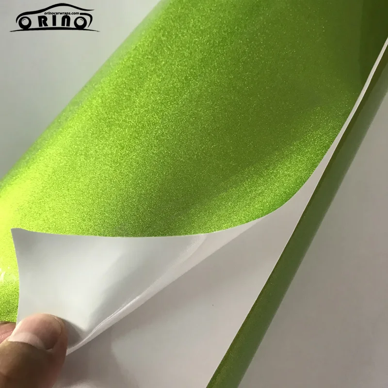 Glitter Diamond Green Vinyl Sticker Wrap-1