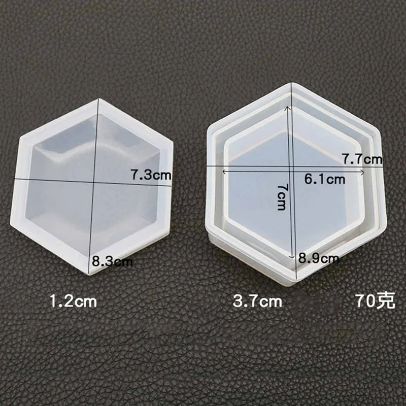 Transparent Silicone Mould Necklace Lanugo Mold Resin Decorative Craft DIY Hexagonal Storage Box Epoxy Resin Molds For Jewelry