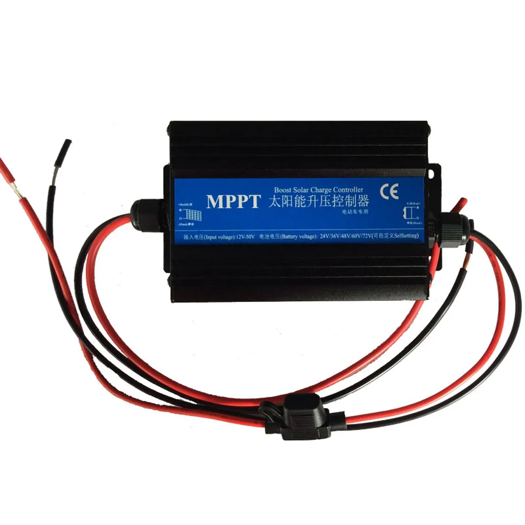 MPPT Boost Solar Battery Charger Controller Regulator 24V-72V Over-charge Anti-reverse and Short Circuit Protection