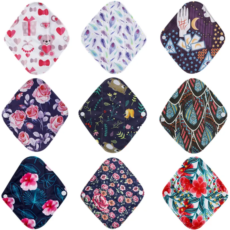 Eco-Friendly Reusable Bamboo Charcoal Sanitary Pads - Set of 10