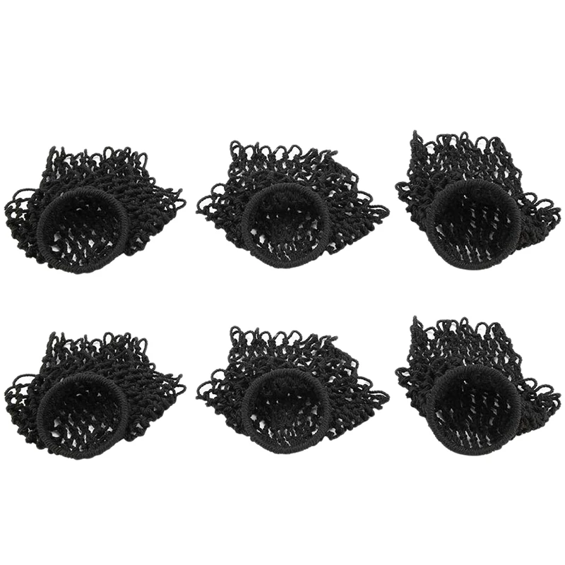 

Quality 6Pcs Snooker Meshes Bag Dirt-Proof Cotton Thread Pool Snooker Pockets Mesh Billiards Table Nets Accessories(Black)