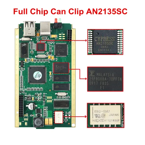 Новая версия V178 Obd2 Диагностический интерфейс зеленый Pcb нормальный чип может зажимать автомобильный диагностический сканер для автомобилей до - Цвет: Full Chip AN2135SC