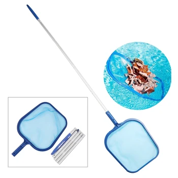 

2020 New Telescopic Pool Skimmer Leaf Skimmer With 48'' Retractable Aluminum Rod Pool Cleaning Tool
