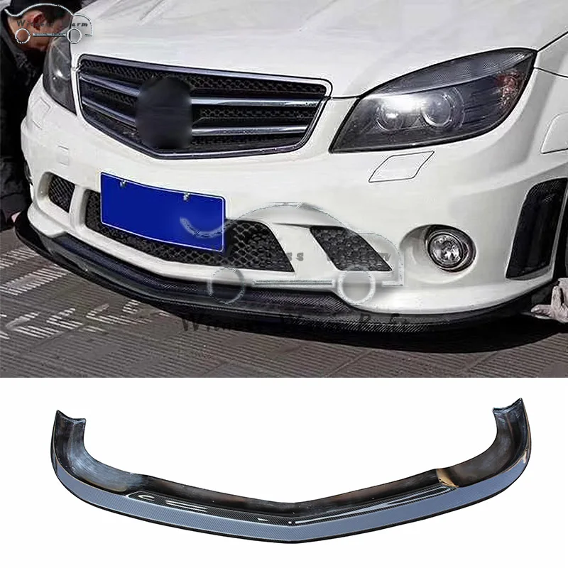 Передний бампер спойлер для Mercedes-Benz C Class W204 C63 AMG C204 2007-2011 углеродное волокно/FRP