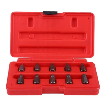 

Screw Extractor Set,10Pcs 3.2-10.3mm Screw Extractor Heavy Duty Hex Head Multi - Spline Screw/Bolt/Nut Extractor Set for Rust Da